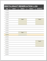 With booking calendar your you will receive email notifications and can manage the reservations in the intuitive and powerful booking admin panel. Restaurant Reservation Log Template Ms Excel Excel Templates