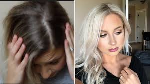 Even if you are a raven haired brunette, your blonde self is waiting deep within. Going Platinum At Home Diy Bleach And Shadow Root Youtube
