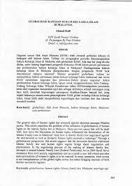 Sebagai seorang manusia di muka bumi ini, setiap orang berhak menikmati hak asas sebagai seorang manusia. Pdf Globalisasi Ham Dan Hukum Keluarga Islam Di Malaysia