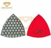 [Hot Item] 80mm Hook and Loop Triangular Honeycomb Resin Polishing Pads for  Edge Corner