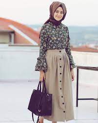 Retro Tesettur Etek Kombini Kadin Giyim Ve Moda Pakaian Wanita Model Pakaian Pakaian Modis