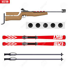 Build your lost nation r&d vbs based biathlon rifle package! Set Of Biathlon Sport Rifle With Target And Ski Sporting Equipment Royalty Free Cliparts Vectors And Stock Illustration Image 92996480