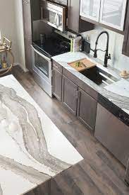 Skara Brae Cambria Quartz Countertops Cost Reviews Dark Wood Kitchen Cabinets Dark Kitchen Floors Countertops With Dark Wood Cabinets