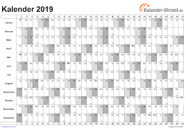 Laden sie die kalender mit feiertagen 2019 zum ausdrucken. Kalender 2019 Zum Ausdrucken Kostenlos