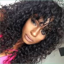 Curly weave sew in with bangs outlet