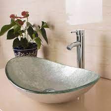 A wide variety of glass vessel. Modern Oval Artistic Glass Vessel Sink W Chrome Faucet Pop Up Drain Combo New In 2021 Glass Sink Glass Vessel Sink Sink Bowl