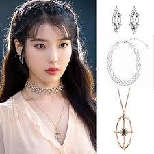 Korean Drama Eve Li Lair Xu Ruizhi Same Style Earrings Female Cross Pearl  Earrings Front Back Hanging Earrings Light Luxury High-End Simple Earrings 
