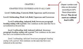 Apa Sixth Edition Subtitle Levels Writing Your Thesis Or Dissertation Thesis Dissertation Information Research Resources For Current Students Graduate Studies And Research Iup