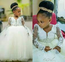 Beautifully Made Little Bride Outfit Wedding Dresses Lace Ballgown White Prom Dress Mermaid Black Flower Girl Dress