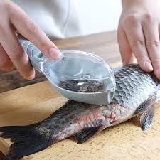 Fish Skin Brush Fast Remove Fish Scale Scraper Planer Tool Fish Scaler Fishing Knife Cleaning Tools Kitchen Cooking Accessorie Utilidades Para Cozinha Itens De Cozinha Faca De Peixe