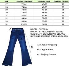 Cara mengukur celana pria ukuran yg diperlukan 1, lingkar pinggang 2, lingkar pinggul 3, lingkar pisak 4,lingkar paha/. Jual Celana Cutbray Wanita Celana Jeans Cutbray Perempuan Cutbray Jeans Ukuran 26 30 S M L Di Lapak Mayangs Butik Bukalapak