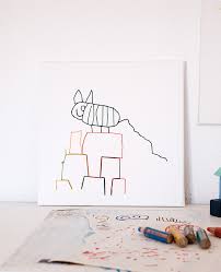 Beleuchtete bilder selber machen ist schon länger ein thema, das mich beschäftigt z.b. Leinwand Mit Kinderzeichnung Besticken Dekotopia Diy