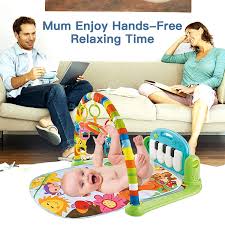 Discover the immense volume of happiness that comes from playing with your baby when you pack your nursery with baby toys made to inspire smiles and giggles. Buy Baby Play Mat Activity Gym With 5 Hanging Toys Kick And Play Piano Gym Mat With Music And Lights Baby Jungle Gym For Infants And Toddlers Aged 0 To 12months Online
