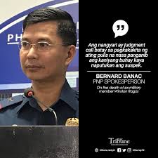 PNP Spokesperson Bernard Banac in an interview says Police Master Sergeant Daniel  Florendo Jr. made a "judgment call" when he gunned down Winston Ragos  because his life is supposedly in danger.