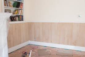Install the lowest horizontal rail. Diy Shiplap Half Wall A Butterfly House