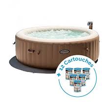 Intex Spa Gonflable Purespa Bulles 6 Personnes 12 Cartouches Pure Spa Jacuzzi Intex Hot Tub