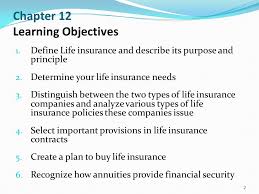 Two types of life insurance. Chapter 12 Life Insurance Ppt Video Online Download