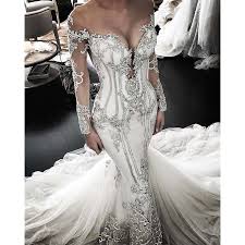 Dal pizzo, lavorato e certamente impegnativo, passiamo alla seta. Robe De Mariee Delicato Appliques Del Merletto Della Sirena Abito Da Sposa A Maniche Lunghe Illusion Scollatura Abiti Da Sposa Da Sposa Wedding Dresses Aliexpress