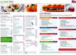 Fitness food menu since 2009. Tgv From 20 France S Tgv High Speed Train Including Double Deck Tgv Duplex French Cafe Menu Quick France Cafe Menu