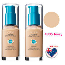 Two Covergirl Outlast Stay Fabulous 3 In 1 Foundation 805 Ivory Limited Stock