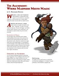 All alchemists share the following class features. Preview The Alchemist Class From A Touch Of Class For 5e En World Dungeons Dragons Tabletop Roleplaying Games