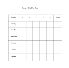 13 reward chart template free sample example format