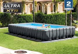 32ft X 16ft X 52in Ultra Xtr Frame Rectangular Pool Set With Sand Filter Pump In 2020 Above Ground Pool Rectangular Pool In Ground Pools