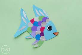 Patterns include sharks, mermaids, sea shells, fish scale patterns, and starfish svg templates and designs. Paper Rainbow Fish Craft Free Template Mombrite