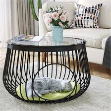 Metal base with black powdercoat finish. High Quality Coffee Table End Side Tables Metal Cat Beds China Pet Products And End Table Price Made In China Com
