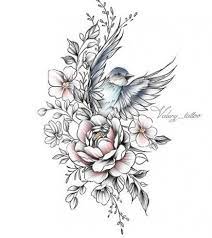 Vintage korean flower tattoos on leg. 60 Trendy Mandala Bird Tattoo Drawings Jasmine Flower Tattoos Bird And Flower Tattoo Bird Design Tattoo