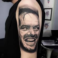 3d Realistic The Shining Movie Jack Nicholson Portrait Tattoo Gercekci Jack Nicholson Aktor Portre Dovmesi By Bora Mesut Pal Portrait Tattoo Tattoos Portrait