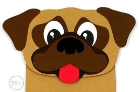 Pug Dog Paper Bag Puppet Craft Free Printable Template Mombrite