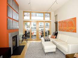 Modern orange and grey living room ideas. Gray And Orange Living Room Houzz