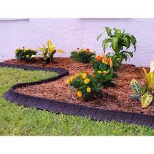 The ecoborder is a durable yet flexible landscape curbing product. Brown Rubber Curb Landscape Edging Border Molded Recycled Tires 4 Pack 4 Ft Yard Garden Outdoor Living Items Gardening Supplies