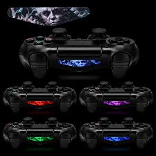 Extremerate 30 Pcs Set Vinyl Reuseable Scary Ghost Light Bar Stickers For Playstation 4 Ps4 Ps4 Slim Ps4 Pro Remote Con Set Game Ps4 Pro Controller Playstation