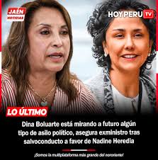 🚨#LoÚltimo 🚨#HOYPERÚTV: Dina Boluarte está mirando a futuro algún tipo de  asilo político, asegura exministro tras salvoconducto a favor de Nadine  Heredia. ¿Negociación en camino? El exministro del Interior, Cluber Aliaga,  quien
