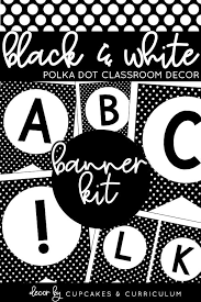Black And White Polka Dot Classroom Decor Banner Kit Black And White Polka Dot Classroom Decor Polka Dot Classroom Polka Dots Classroom Decor Polka Dot Classroom Theme