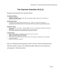 Check spelling or type a new query. Module 15 Career Planning And Portfolio Development