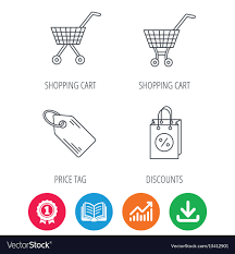 Shopping Cart Discounts Bag And Price Tag Icons