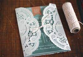 Diy Doily Wedding Invitation Wrap How To Make Wedding Invitations Doily Wedding Invitations Wedding Invitations Diy Rustic Wedding Invitations Diy
