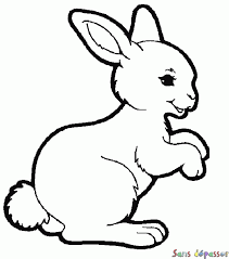 Quand tout est dit et fait, votre lapin doit ressembler à celui que vous voyez ici. Coloriage Petit Lapin Sautillant Sans Depasser