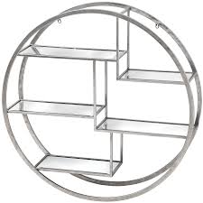 Free shipping on qualified orders. Large Circular Silver Wall Hanging Multi Shelf Wholesale By Hill Interiors