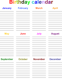 Birthday Calendar Template Excel Sheet In 2020 Excel Calendar Template Calendar Template Printable Calendar Template