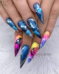 Never Land Theme Flying With Peter Pan Using Daily Charme Color And Pigment Accessories Using Cod Wedding Acrylic Nails Acrylic Nail Designs Acrylic Nails