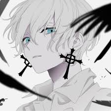 Following the transplant and subsequent torture by yamori, his hair turned completely white and he wears a leather. æœ€ã‚‚æ¬²ã—ã‹ã£ãŸ Demon Anime Boy White Hair Blue Eyes 179280