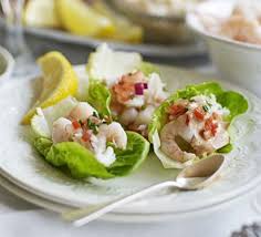 Prawn Crab Cocktail Lettuce Cups Recipe Dinner Party Starters Food Starters Recipes
