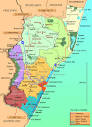 Map of the KZN coastal region from Kosi Bay to Port Edward ...