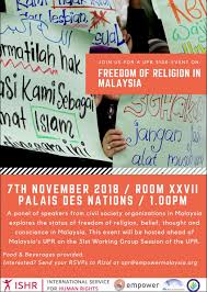 According to article 11 of the federal constitution, ''every person has the right to profess and practice his own religion.' Conflicted In Identity Freedom Of Religion In Malaysia Ishr