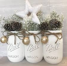 White Christmas Decor White Christmas Mason Jars Christmas Etsy Christmas Jars Christmas Mason Jars White Christmas Decor