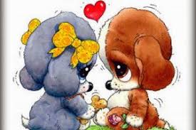 Imagenes Bonitas De Amor Imagenesdeamor Uno Animales Perros Tiernos Animados Dibujo De Perro Perros Enamorados